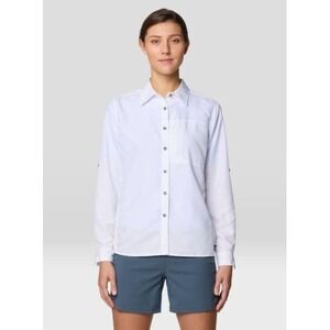 Mountain Hardwear Womens Canyon Long Sleeve Shirt White UPF 50 Sun Protection XS